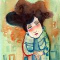 lil blue green lady -- 175