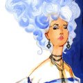 rococo blue hair -- 019
