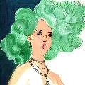 rococo green hair -- 021